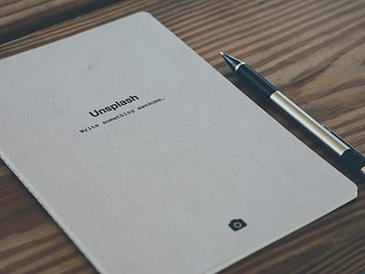 unsplash, notebook, pen, book thumbnail