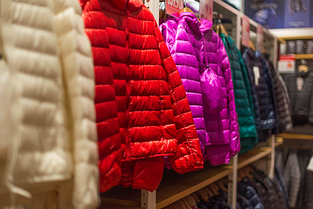 red leather bubble jacket thumbnail