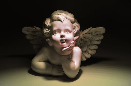 cherub with hands on cheek figurine] thumbnail