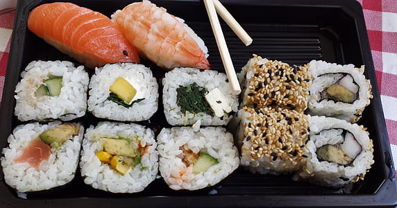 salmon and sushi dish thumbnail