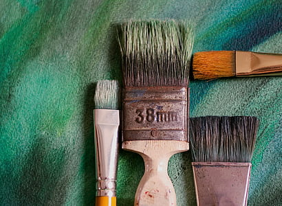 assorted-color handled paint brushes thumbnail