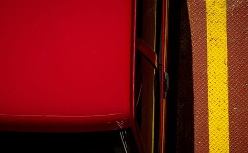 red, car, ywllow line, ferry thumbnail