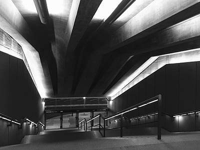 Black and White Photography of Stairs thumbnail