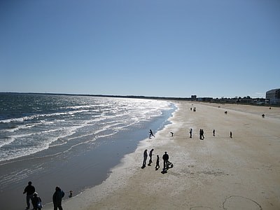 people standing on seashore during daytime thumbnail