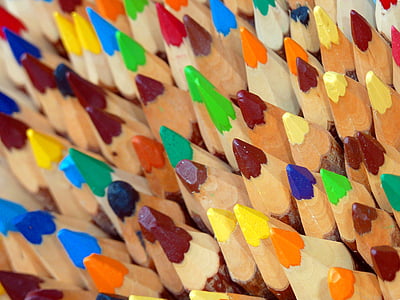 macro photography of assorted-color coloring pencils thumbnail