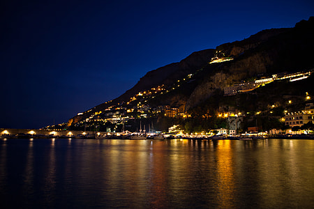 Coastline of Amalfi town on the Amalfi Coast in Italy thumbnail