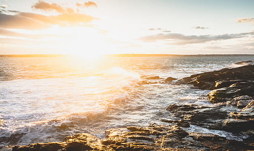 Photo Of Sea during Golden Hour thumbnail