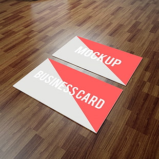 Business Card Mock Up On Wooden Floor Psd File Free Graphics