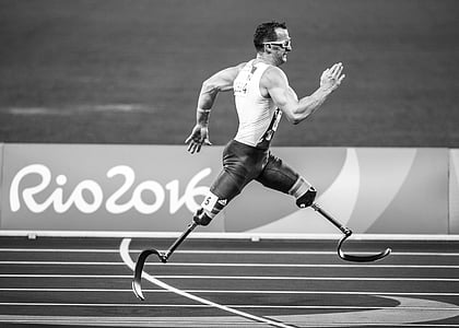 athletic man running on track and field on Rio 2016 Olympic thumbnail