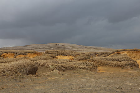 brown hills under cloudy sky thumbnail