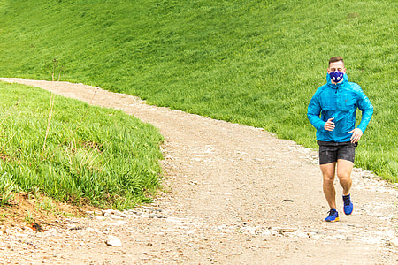 man jogging on rough road thumbnail