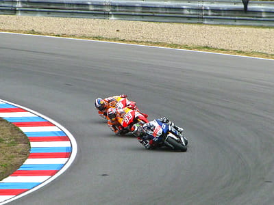 three sports bike racer during daytime thumbnail