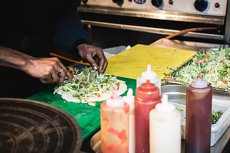 Preparing street food wraps thumbnail