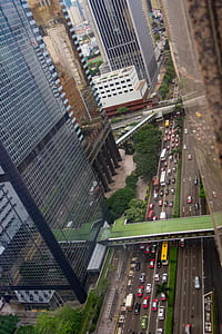 city, bird's eye view, cars, road thumbnail