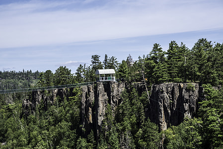 Zipline Station on the slopes at Eagle Canyon, Ontario thumbnail