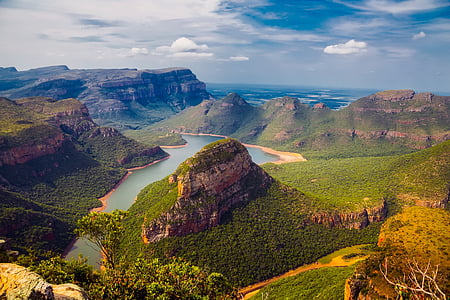 high angle photography of canyons thumbnail