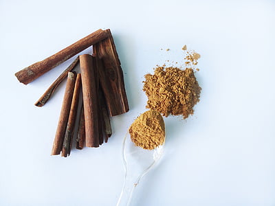 clear plastic spoon with cinnamon powder thumbnail
