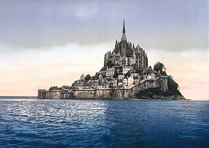 concrete castle near body of water thumbnail