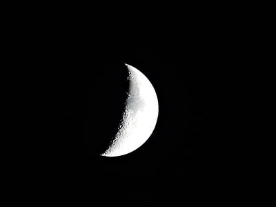half moon during nighttime thumbnail