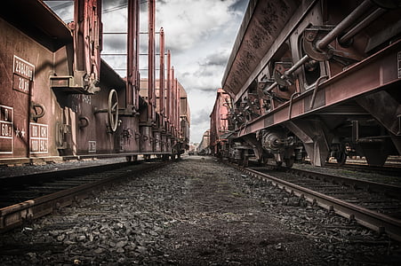 railway under the cloudy sky thumbnail