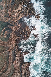 brown shore and waves thumbnail