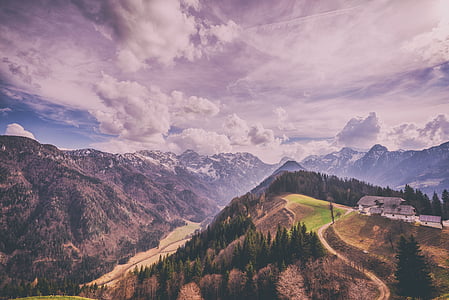landscape photo of road under white clouds at daytime thumbnail