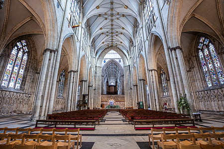 white and brown church interior architectural photography thumbnail