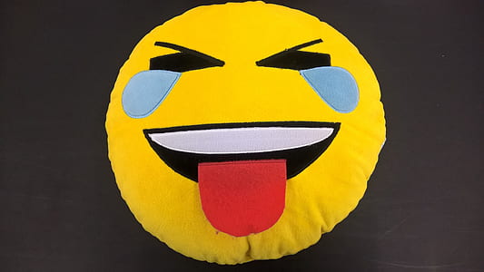 laughing emoji plush pillow thumbnail
