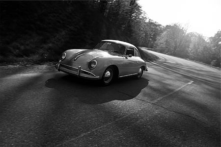 grayscale photo of vehicle thumbnail
