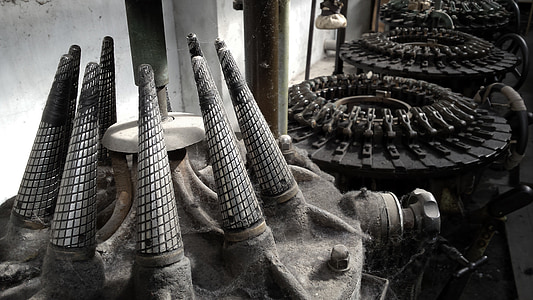 greyscale photo of gray heavy equipment thumbnail