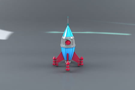 blue and red rocket toy thumbnail