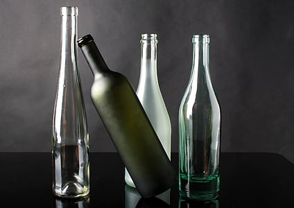 two clear glass candle holders thumbnail