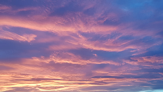 photo of blue sky under golden hour thumbnail