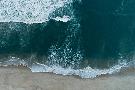 top angle view photography of beach thumbnail