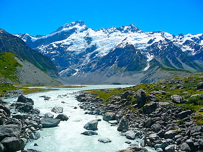 body of water near mountains thumbnail