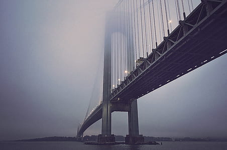 gray scale photography of bridge thumbnail