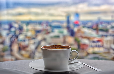 white ceramic cup with saucer thumbnail