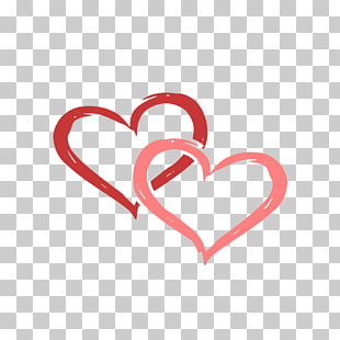 Heart Logo, LOVE, pink and red hearts illustration PNG clipart