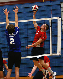 men playing volleyball thumbnail