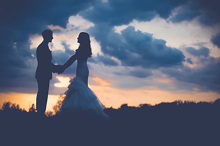 couple holding hands during dawn thumbnail