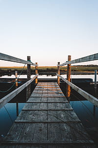 brown wooden dock near body of water thumbnail