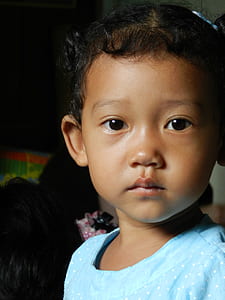 photo of a toddler wearing blue crew-neck top thumbnail