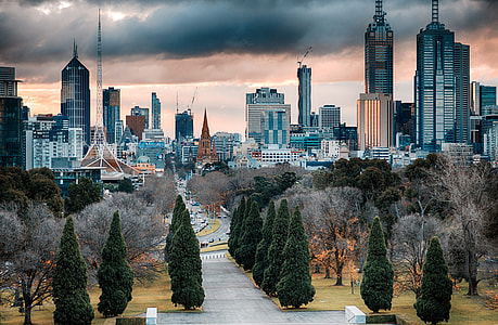 HDR Cityscape and Skyline of Melbourne thumbnail