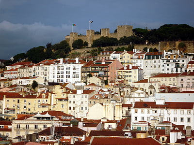 photo of grey concrete castle surrounded by buildings thumbnail