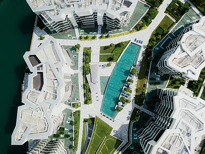 aerial shot photography of white building thumbnail