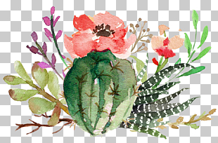 Wedding invitation Bachelorette party Bridal shower Cactaceae, Flowering Cactus Succulents, red and green cactus painting PNG clipart