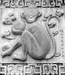 gray monkey embossed decor thumbnail