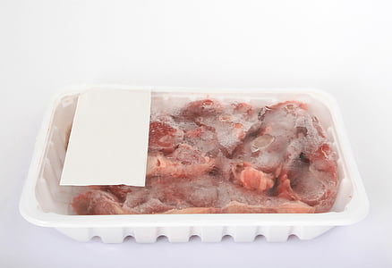 raw meat on plastic container thumbnail
