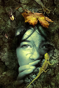 woman's face digital wallpaper thumbnail