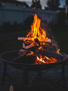 wood burning on fire pit thumbnail